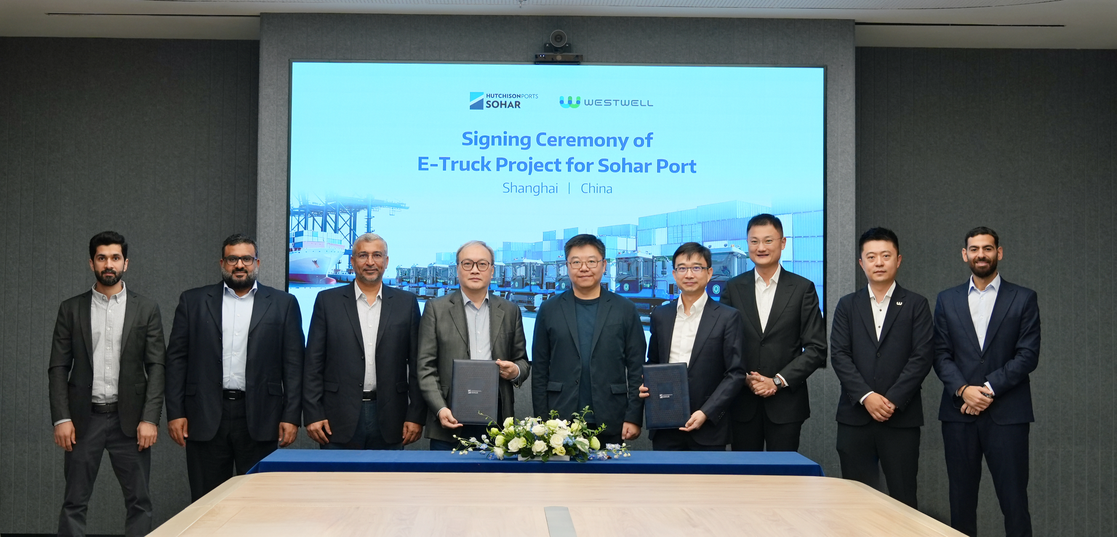 Hutchison Ports Sohar Signs Agreement with Westwell Electric Container Trucks to Enter Sohar Port, Oman